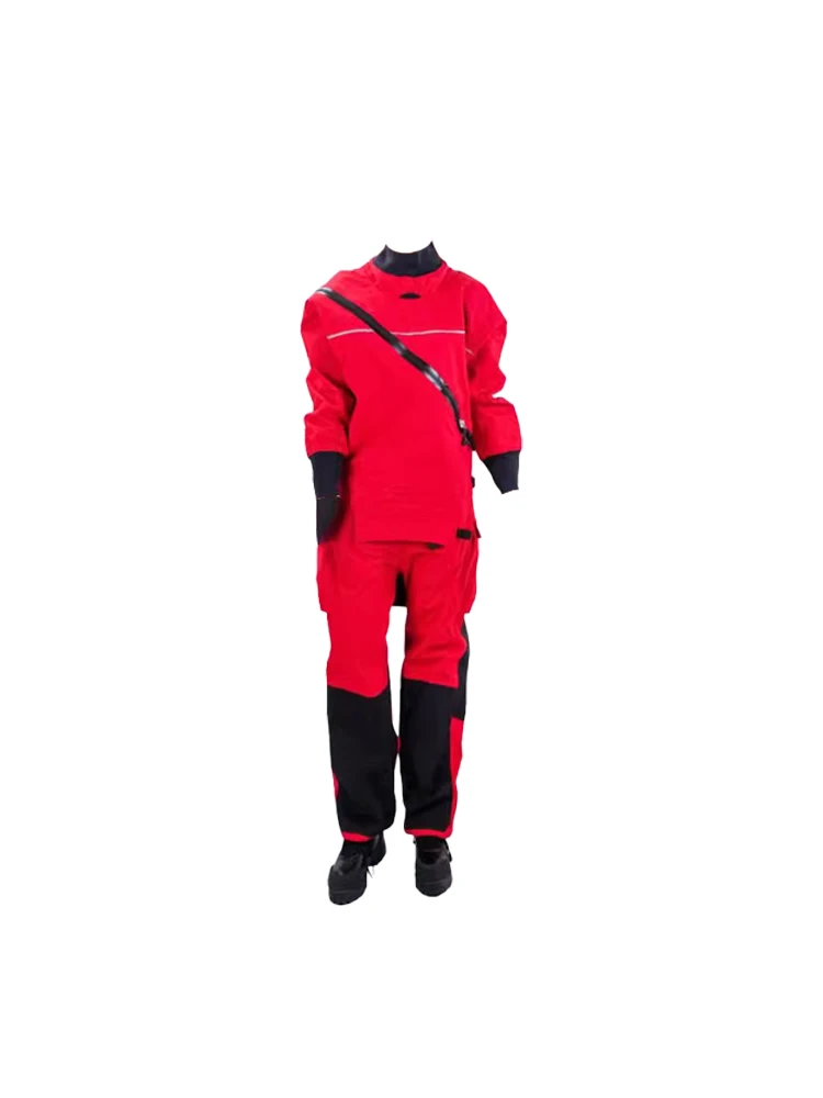 Traje seco de rescate acuático, kayak de buceo, traje protector cálido y frío con cremallera de orina, traje húmedo