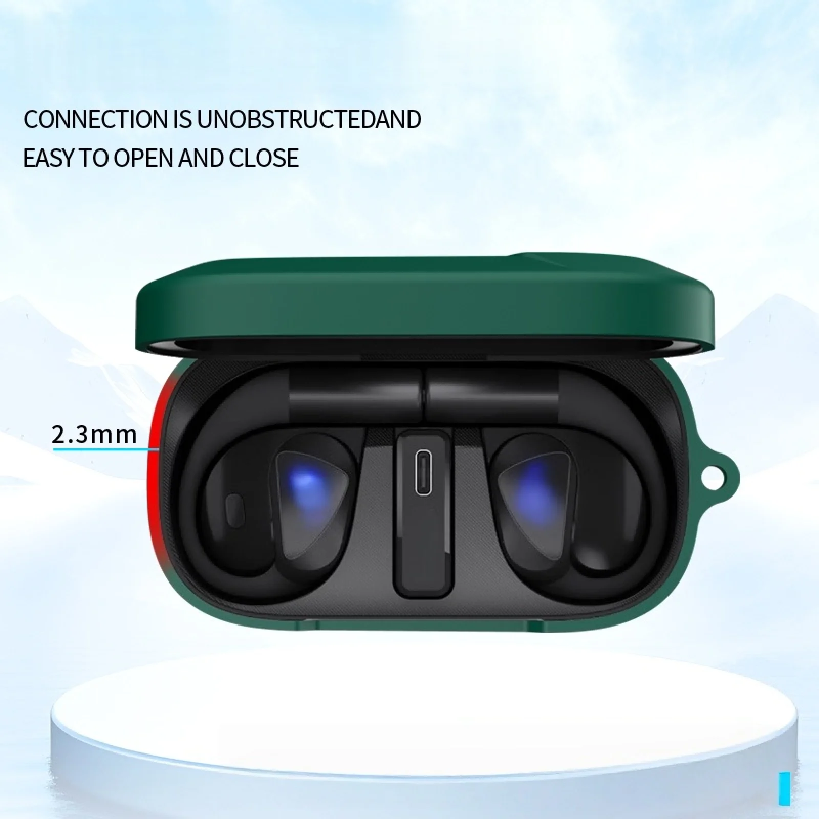 

Protective Cover Case For ROG Cetra Ope Earphone Case Silicone Soft Case Shockproof Shell Case Protective Sleeve with Hook