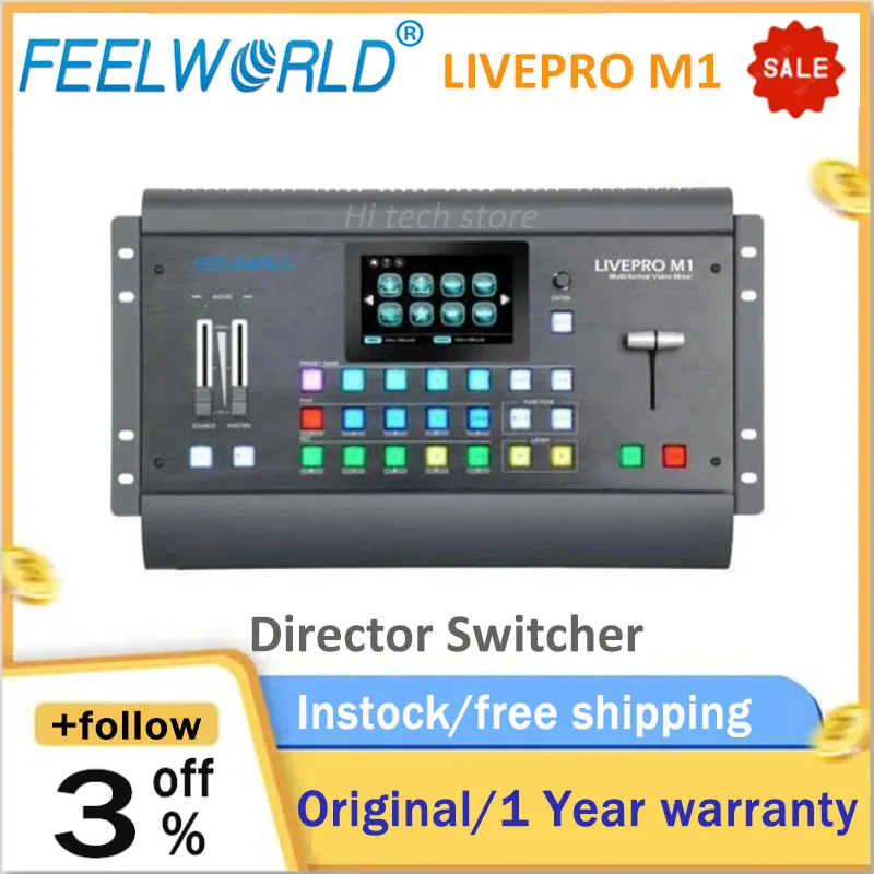 FEELWORLD LIVEPRO M1 4 Channel HD Director Switcher Video Mixer and Scaling PK Livepro L1 Devicewell Blackmagic Atem