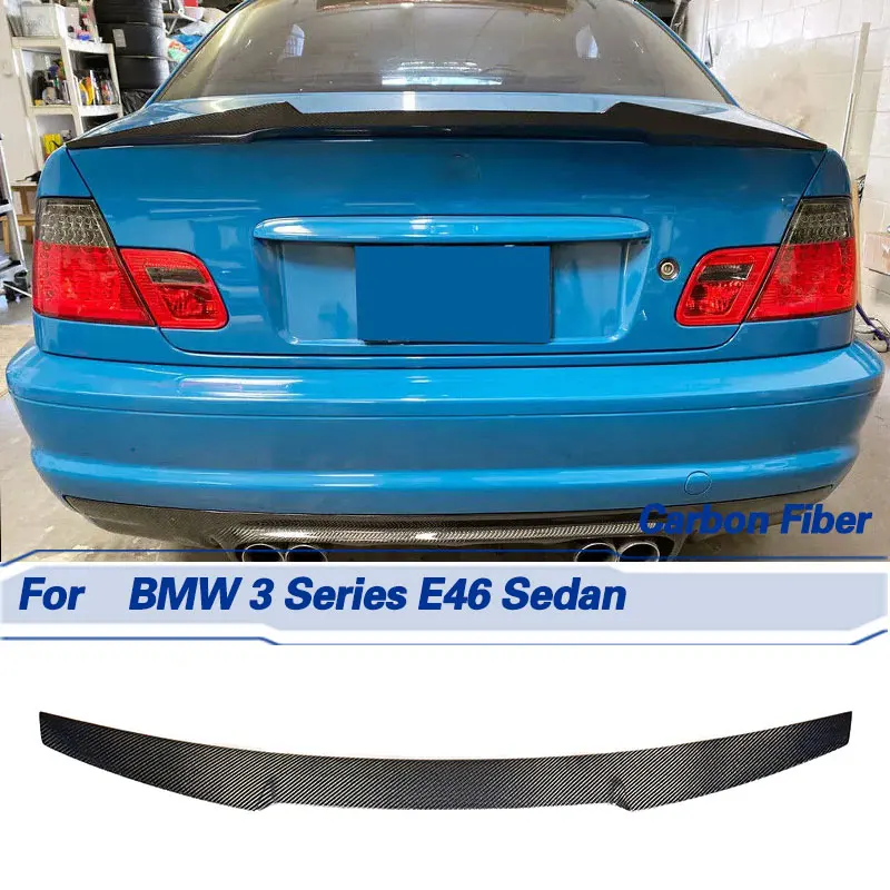 

Car Rear Trunk Spoiler Wings Carbon Fiber for BMW 3 Series E46 328i 330i Sedan 4-Door 1998-2005 Rear Spoiler Boot Wing Lip FRP