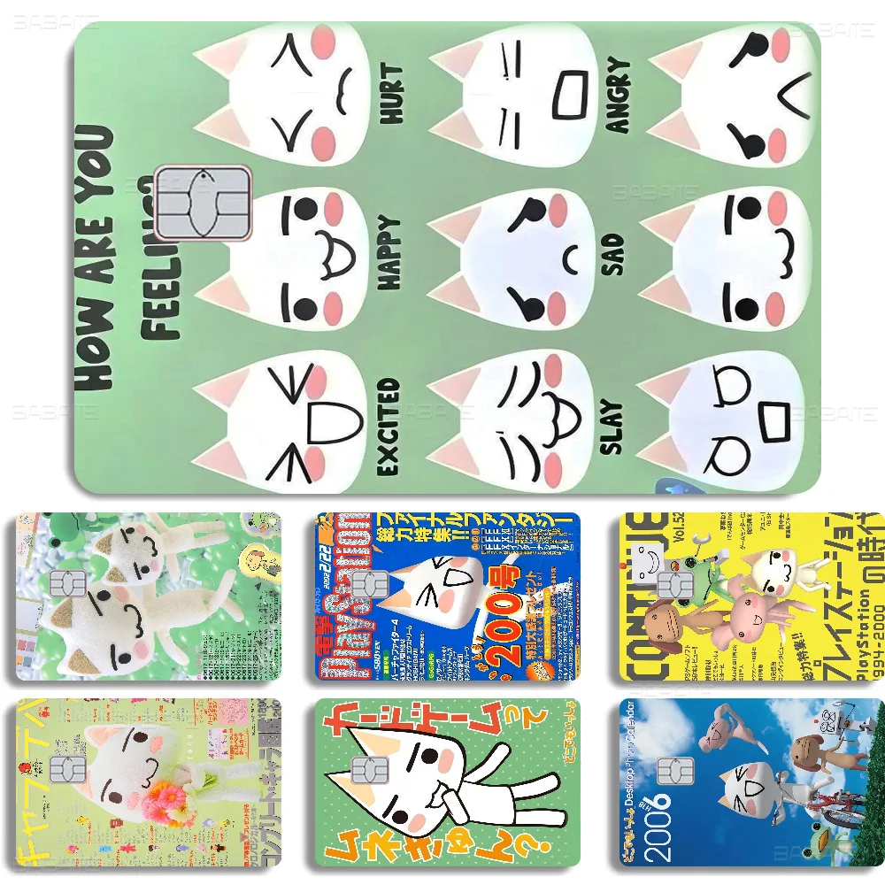 Inoue Toro CUTE Cat Cartoon Credit Card Skin Stickers For Bank Card Bus Metro Card Sticker Waterproof Women Gift