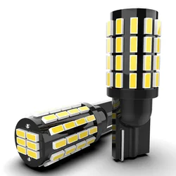 2pcs LED W5W T10 194 168 W5W SMD 54SMD Led Parking Bulb Auto Wedge Clearance Lamp CANBUS Bright White License Light Bulbs