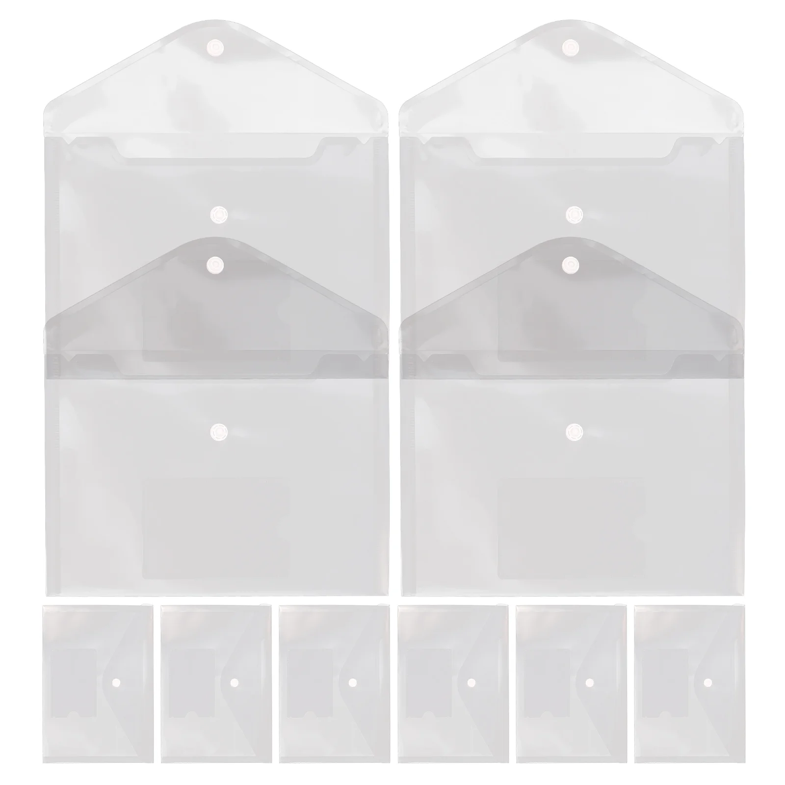 Clear Storage Tote Button File Bag Envelopes Paper Container Organizer Bags Pp Transparent Holder Office