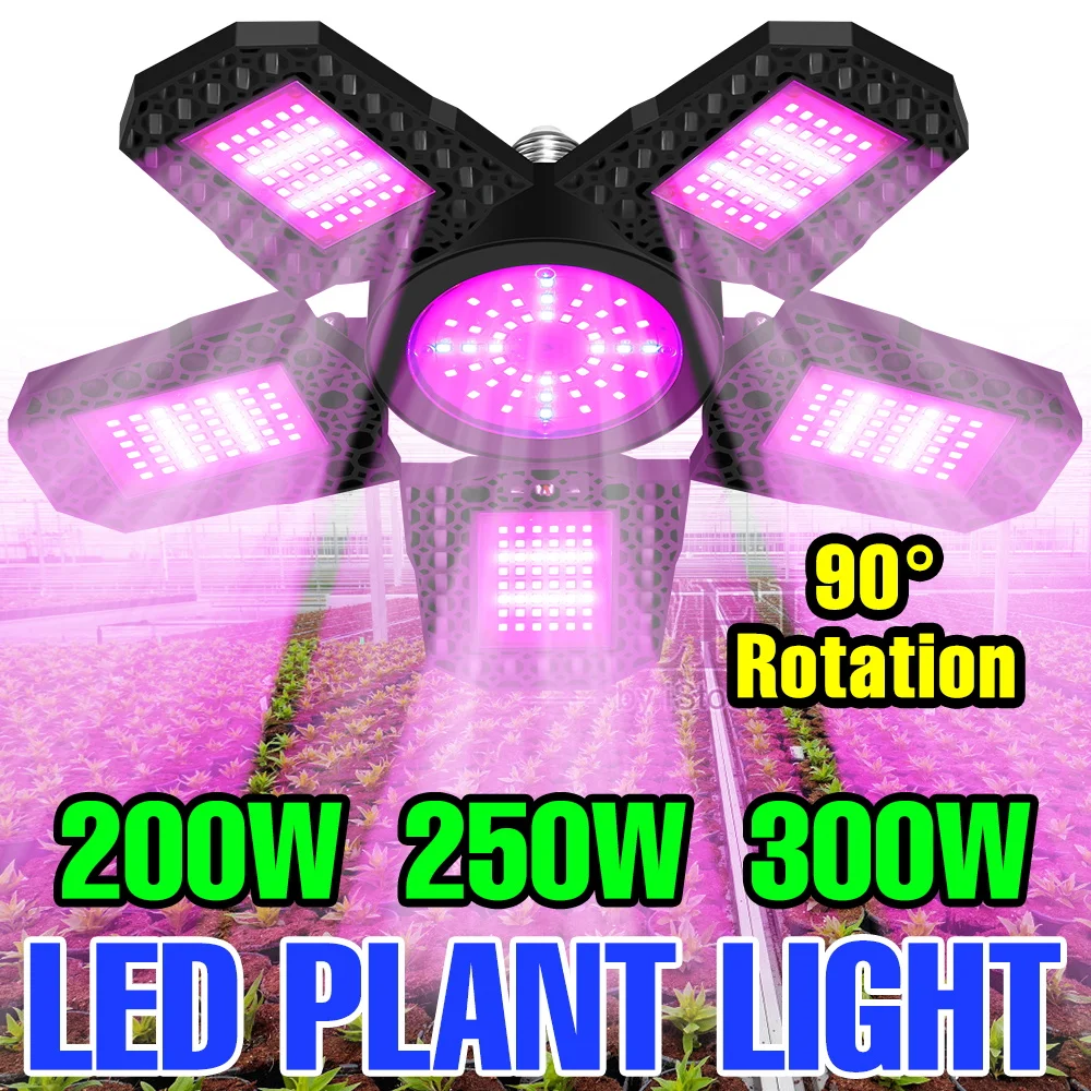 

300W LED E27/E26 Plant Grow Light Full Spectrum Phytolamp For Greenhouse Tent Hydroponics Vegetable Fruit Cultivation 200W 250W