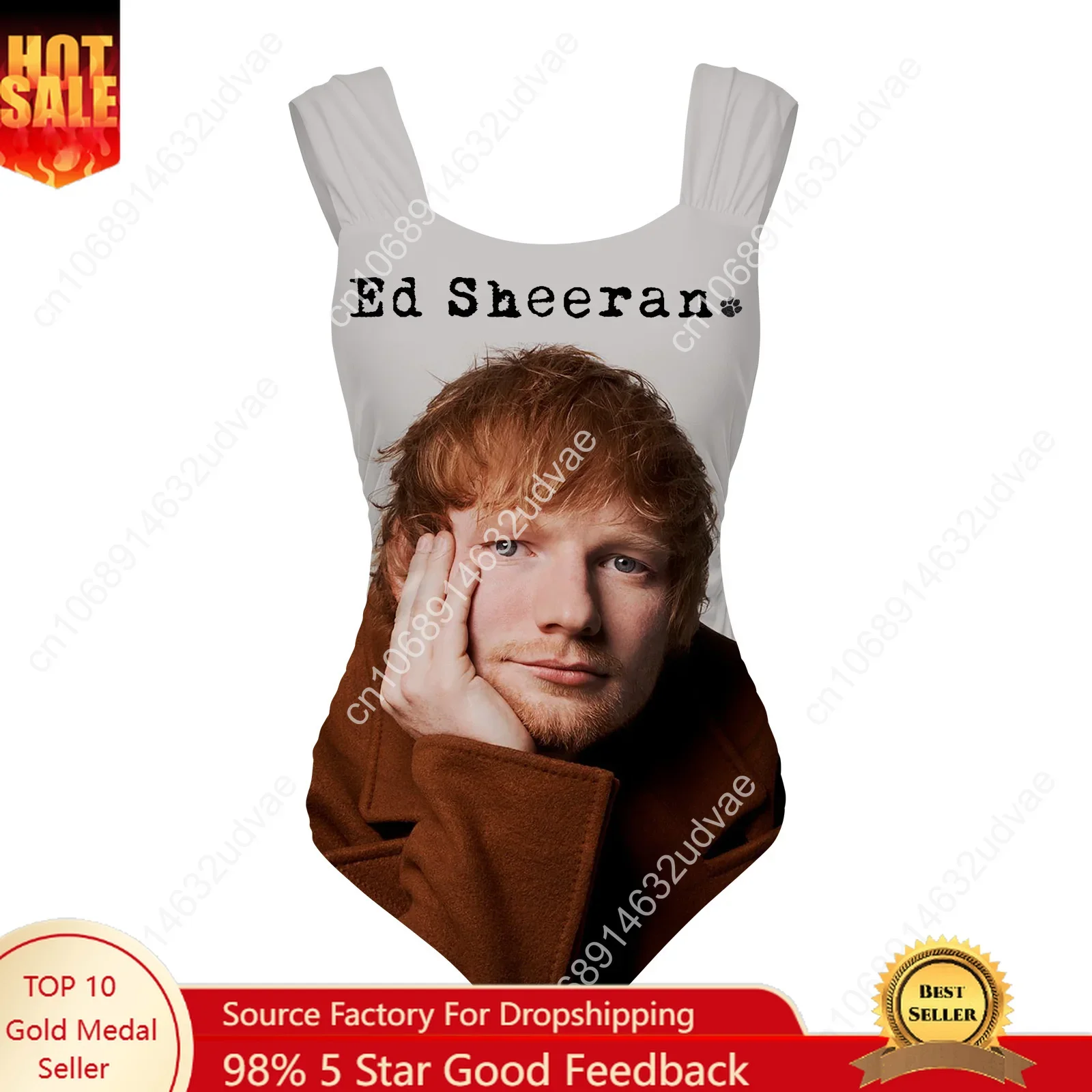 

Ed Sheeran Swimsuit Wide Strap Women Bathing Suits Personalized Swimwear Pool Party Sexy Bikini Customize Beachwear
