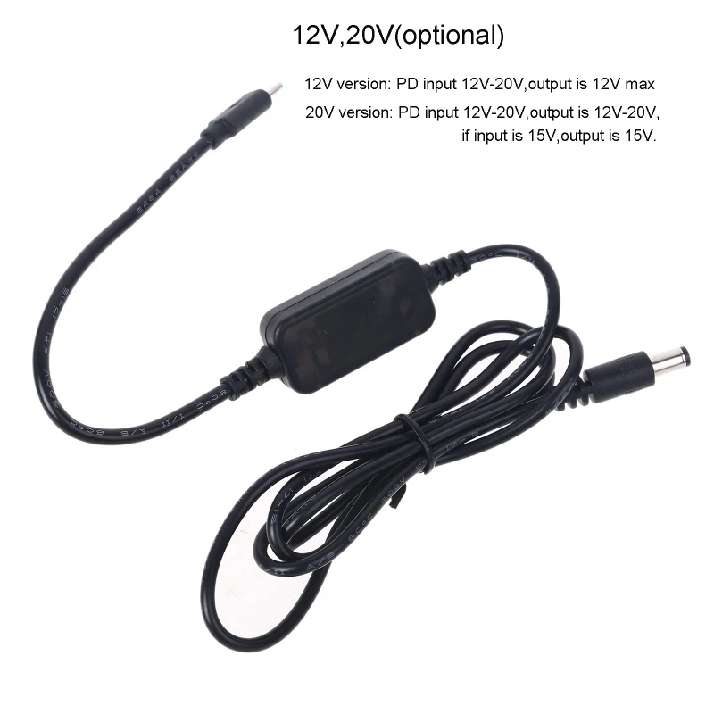 

36W USB C PD Type C to 12V 20V 5.5x2.5mm Conveter Adapter Cable Cord Line for Wifi Router LED Light CCTV Camera and more