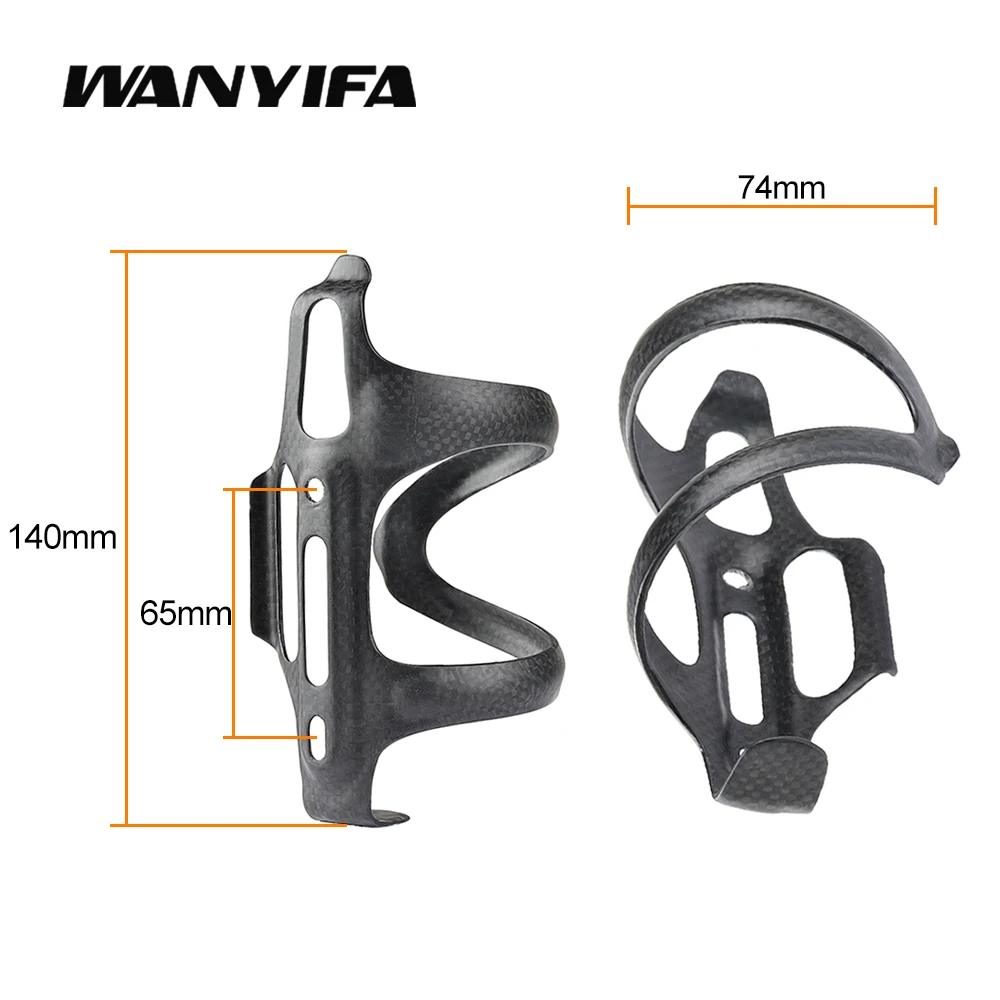 Wanyifa Full Carbon Fiber Bicycle Water Bottle Cage for Road MTB Bike Bottle Mount Holder Side Pull Cup Holder