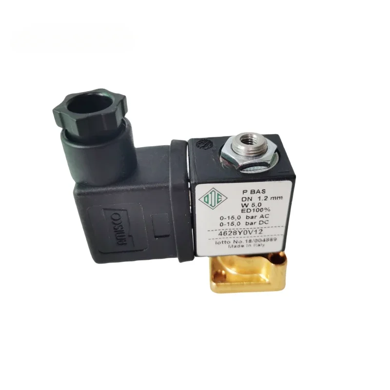 Válvulas solenoide de latón para compresor aire, accesorio italiano odo 4628Y0V12, 2 vías, 24V, dn1.2 mm, venta al por mayor