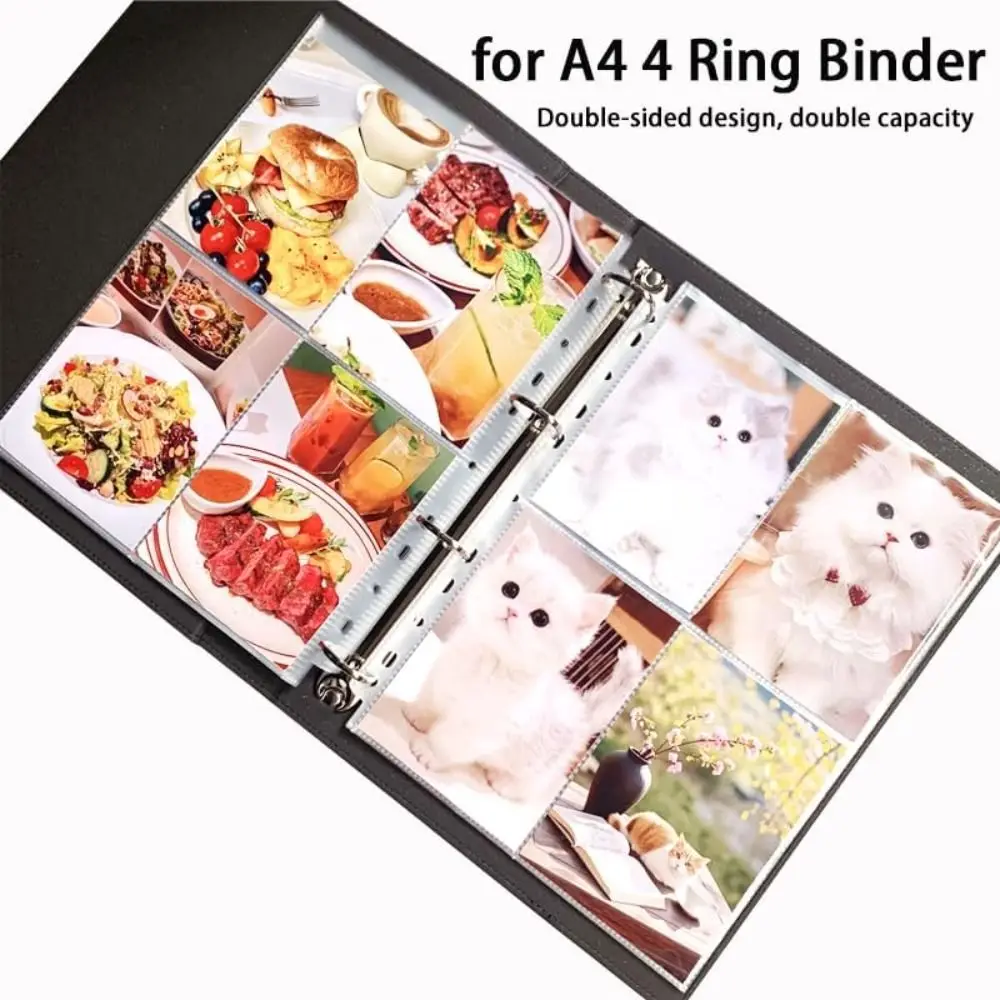 A4 Photocard Binder Sheets Transparent PP Acid Free Photo Album Refill Pages Kpop Photocard Binder Jewelry Storage