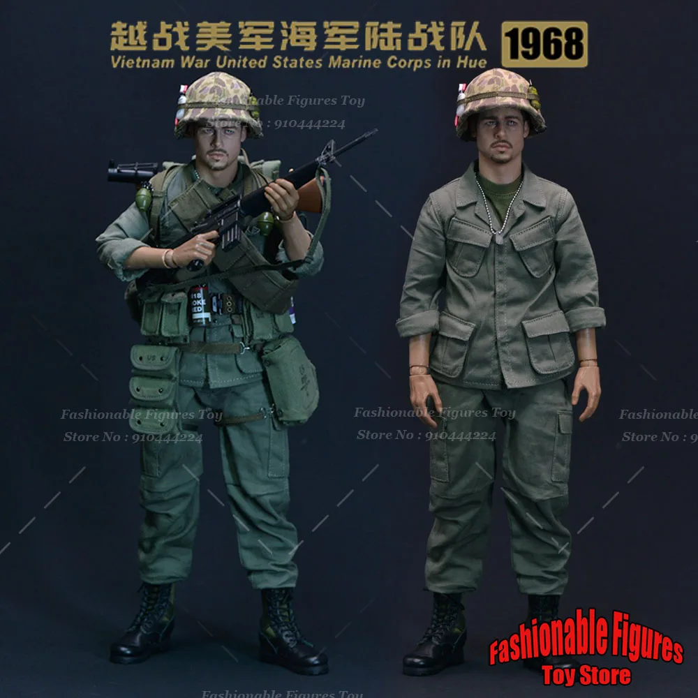 QOM-1045 1/6 Men Soldier Combat Suit Set Vietnam War United States Marine Corps In Hue Clothes Set 12Inch Action Figure Model