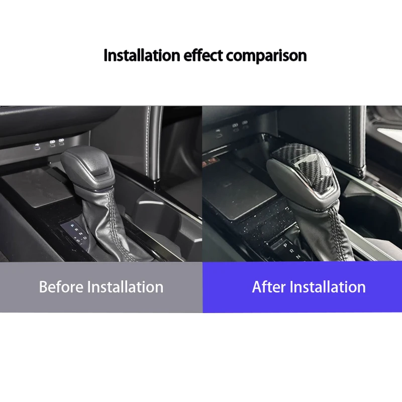 For Toyota Camry XV80 9th Gen 2025 2024 Gear Shift Knob Cover Carbon Fibe Gear Head Cover Trim Sticker Decoration Accessories 3