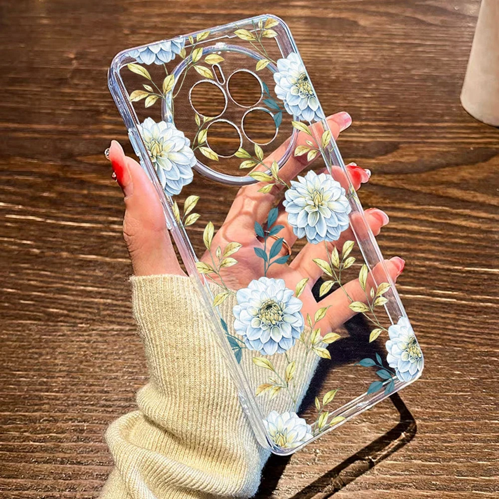 

For Xiaomi Poco X3 NFC X4 X5 M6 M4 M3 M2 Pro X6 X7 C55 C61 C65 C71 C75 Summer Flowering Plant Roses Girl Clear Soft Phone Case