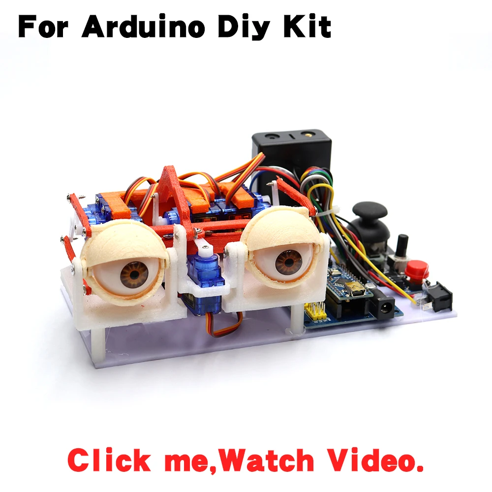 Animatronic Eyes DIY kit for Arduino Bionic robot SG90 servo Joystick control STEM educational toys Maker Open Source Project