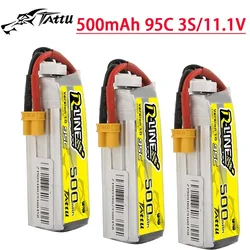 TATTU R-LINE 1.0 11.1V batteria Lipo 500mAh 95C con spina XT30 per RC FPV aereo Quadcopter elicottero Drone parti 3S batteria