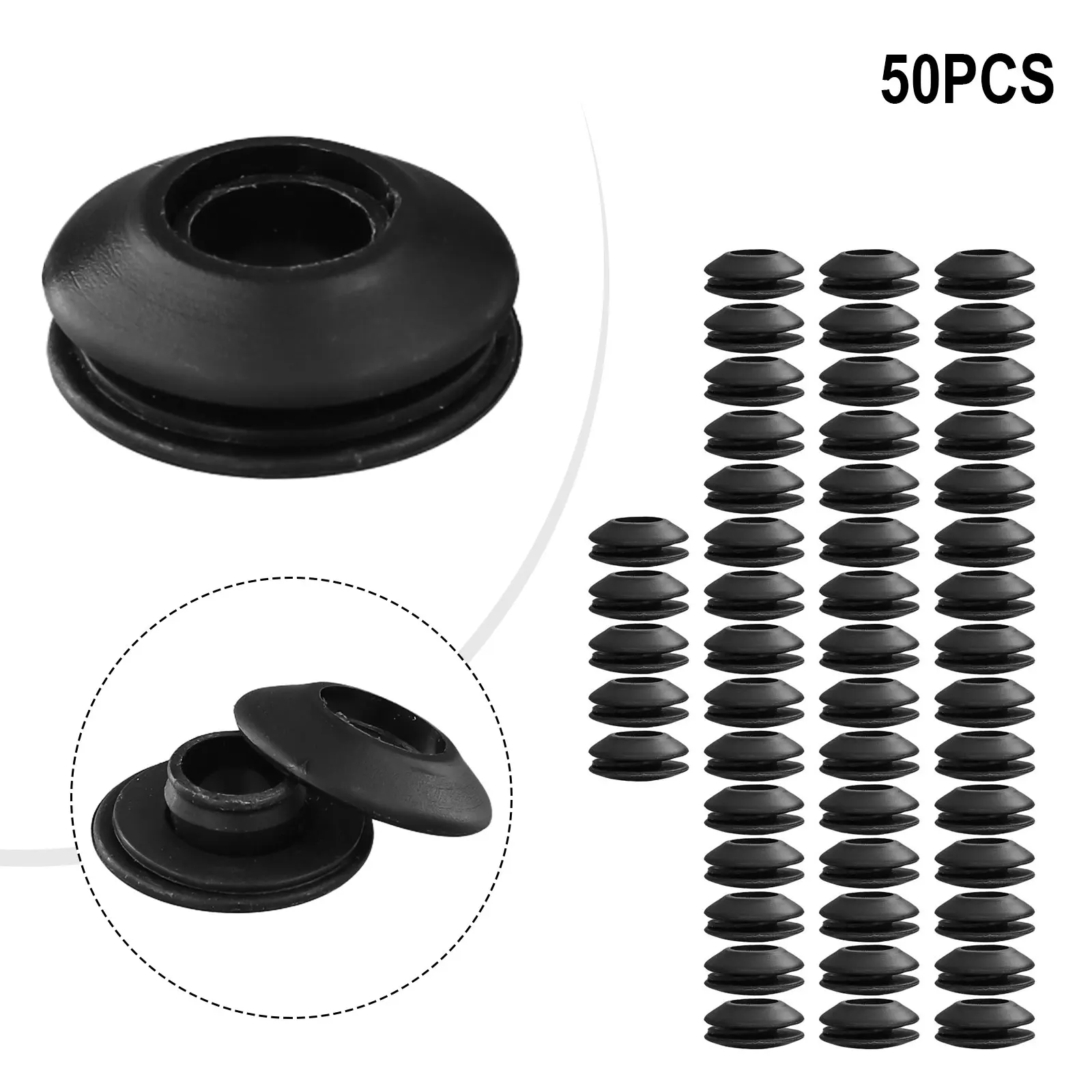 10/50PCS Plastic Eyelets Set Round Eyelets Tarpaulin Eyelets Solar Cover Pool Buckle Button Repairing Holes