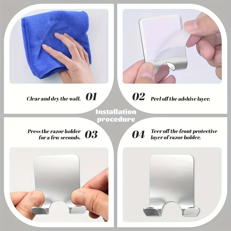 

Держатель для зубных щеток из нержавеющей стали — настенная клейкая чашка, компактный органайзер для ванной комнаты