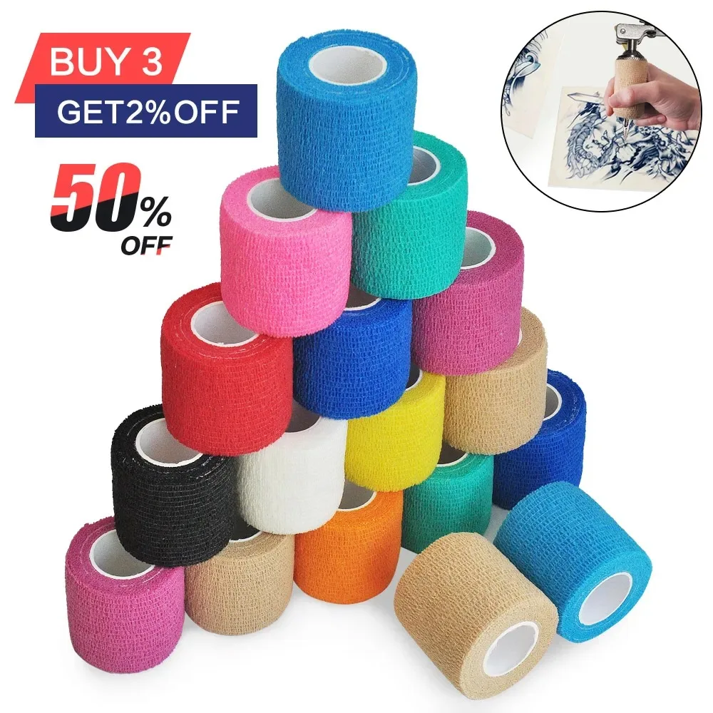 Gauze medical bandage self-adhesive breathable elastic sports bandage fixed finger wrist leg