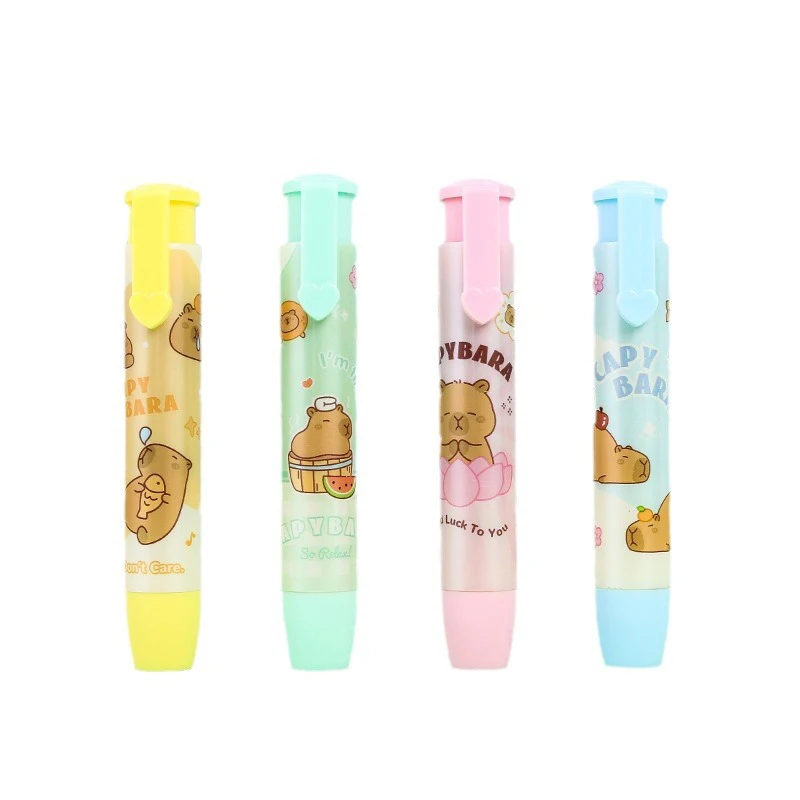 Капибара Мультфильм Пресс ластик милые канцелярские принадлежности для детского сада креативные резиновые Канцелярские Принадлежности для офиса и обучения подарки