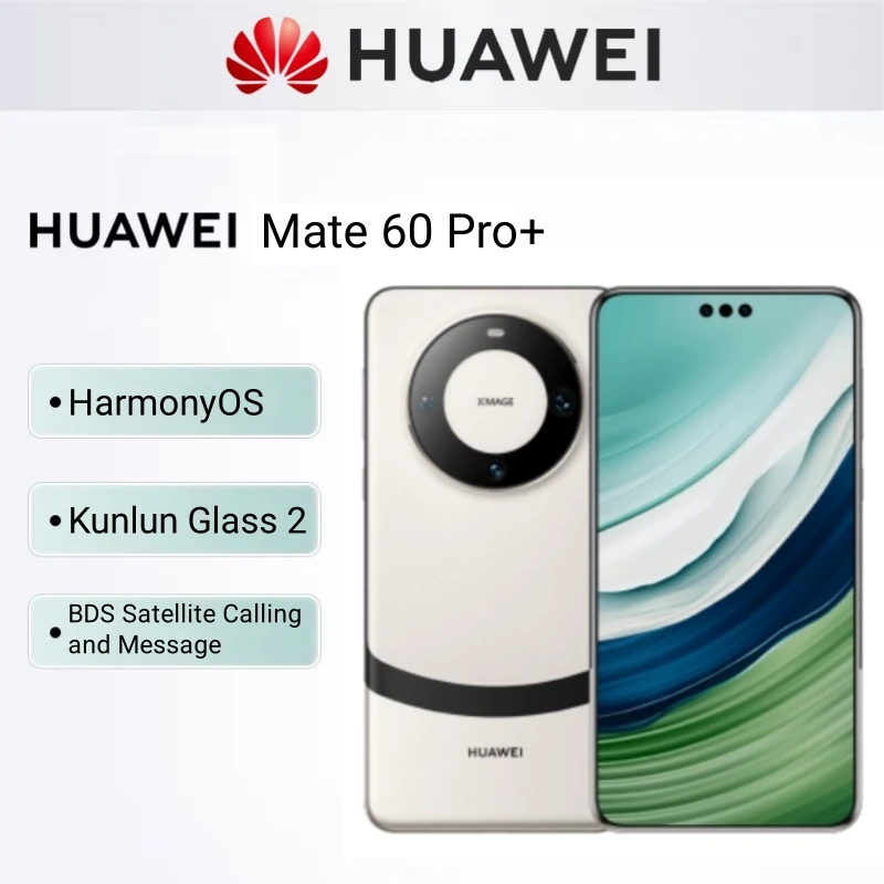 HUAWEI Mate 60 Pro+ Plus Smartphone HarmonyOS 6.82 inch IP68 dust/water Kunlun Glass 2 48MP 5000mAh Original Mobile phones