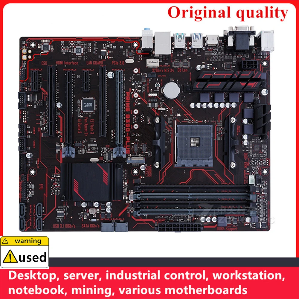 

Используется для PRIME B350-PLUS B350A, материнские платы, разъем AM4 DDR4 64 ГБ для AMD B350, десктопная материнская плата SATA III USB3.0