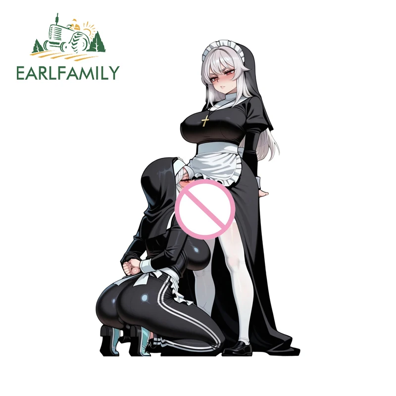 EARLFAMILY ฟูทานาริ นุนเซ็กซี่โพสต์สติ๊กเกอร์รถอะนิเมะ NSFW ไวนิล JDM รูปลอกกระดานโต้คลื่นหน้าต่างป้องกันรอยขีดข่วนตกแต่ง