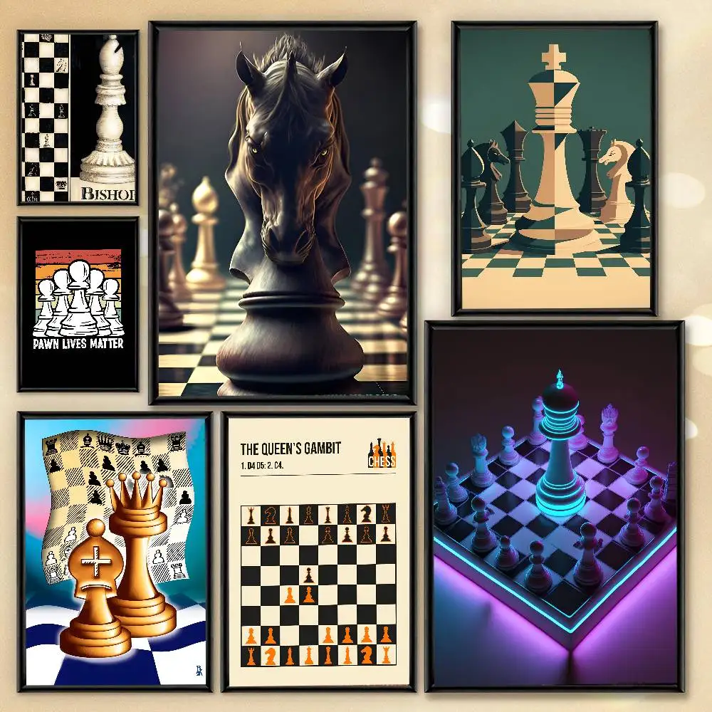 Cool International Chess Poster Art With Prints Home Bedroom Living Room Decoration Gift