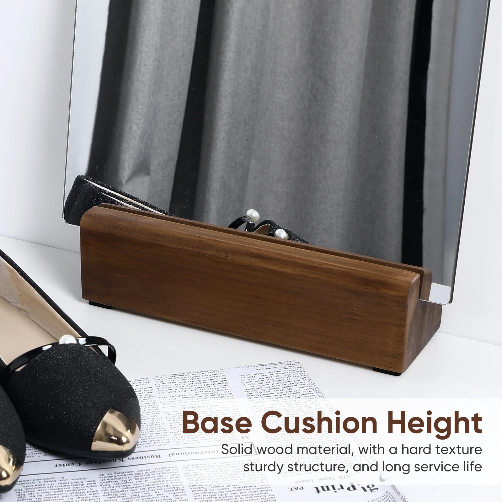 

Simple Wood Full Length Mirror Support Artwork Stand Anti Slip Stable Display Rack for Various Rooms Full Length Mirror Stand