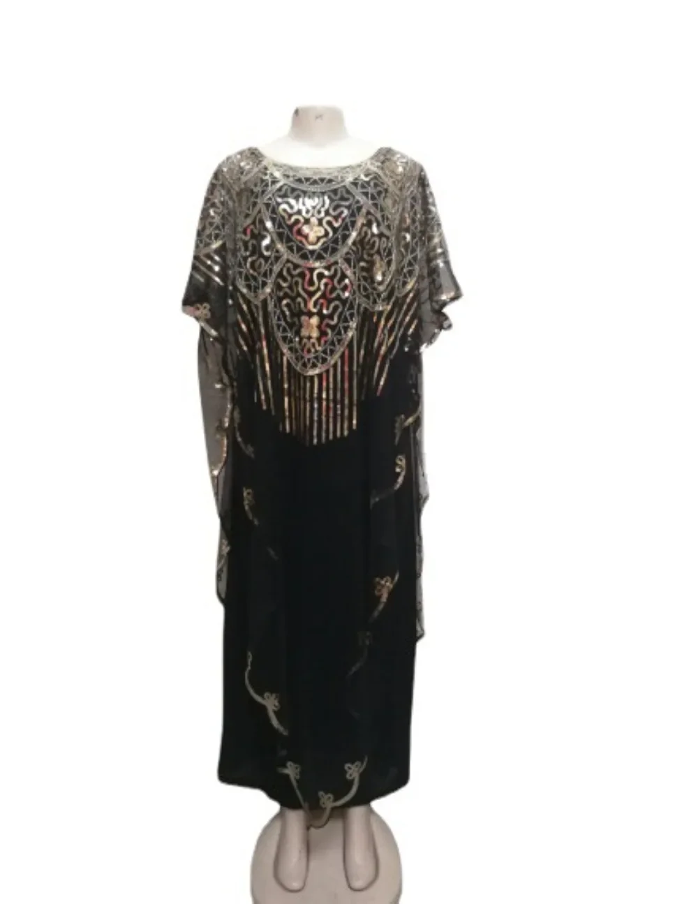 Vestido musulmán Eid Abaya para mujer, Kimono suelto con lentejuelas de murciélago, Kebaya, Ramadán, Abayas, Jilbab, Hijab largo, ropa islámica