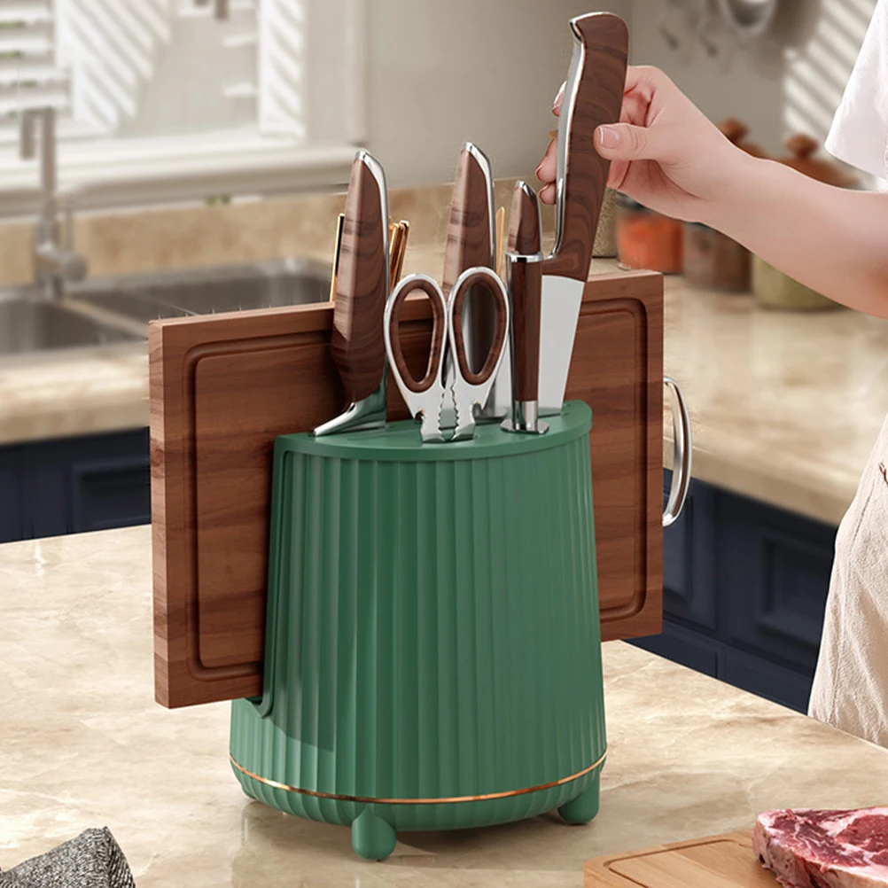 

Sturdy Rotating Kitchen Utensil Holder Cutter Chopstick Spoon Rack With Detachable Water Tray Space Saving Organizer For Fork
