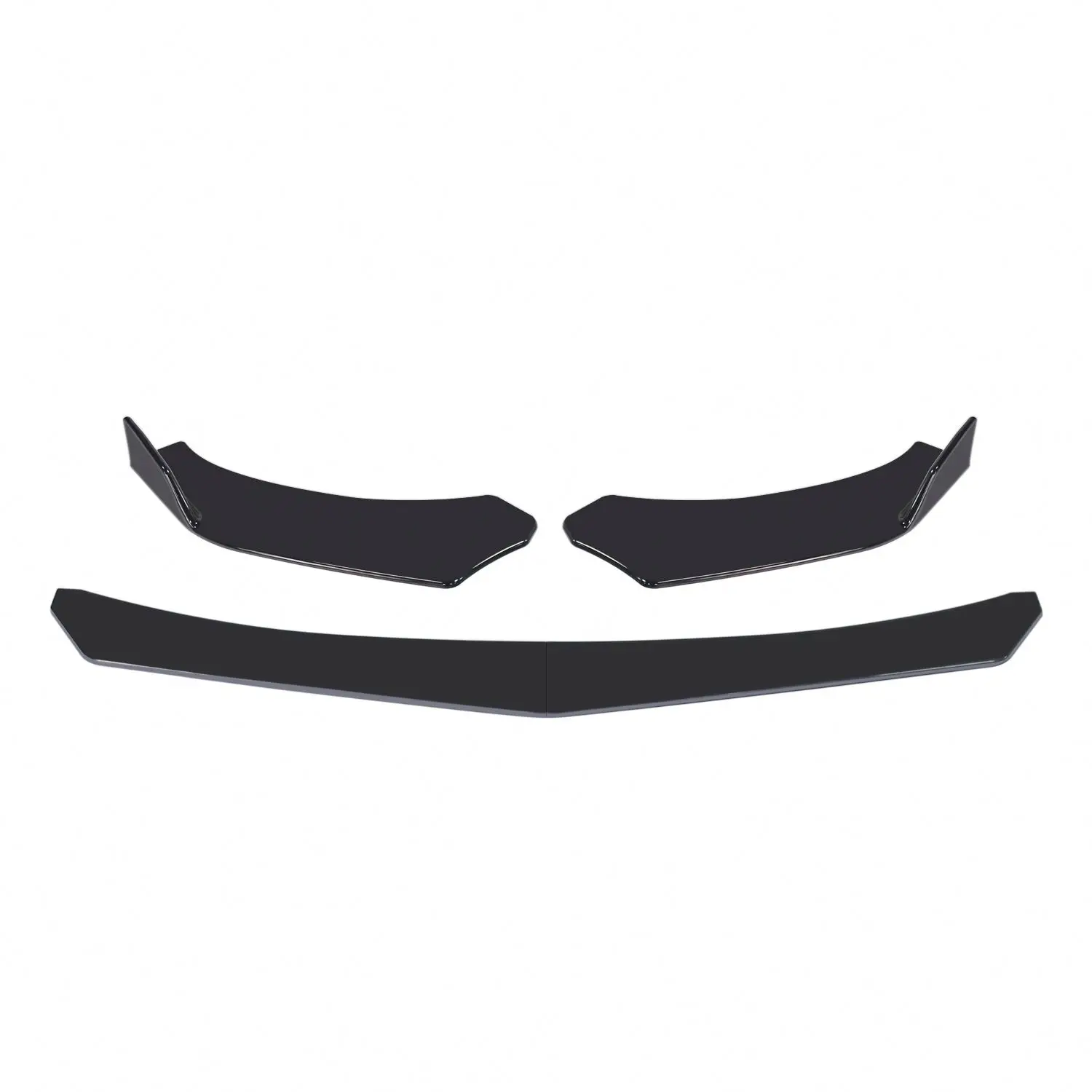 

4 Pieces Car Front Bumper Lip Body Kit Spoiler Splitter ABS Universal for Tesla Model 3 Sedan