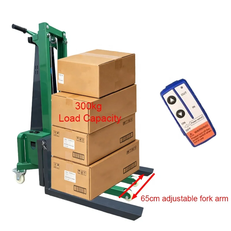 Mini Electric Forklift 1.2m Lifting Height with Movable Arm 12V Lead Acid for Restaurant Material Handling