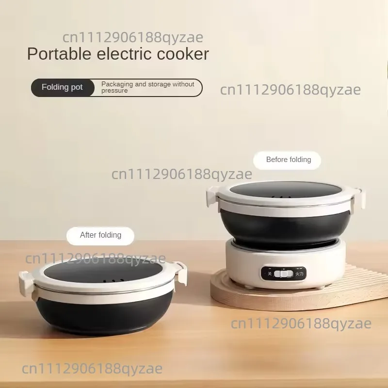 Portable Split Electric Cooking Pot, 220V Multi-Cooker for Rice, Hot Pot, Soup, and Stewing, Ideal for Dormitory, Travel, and Sm