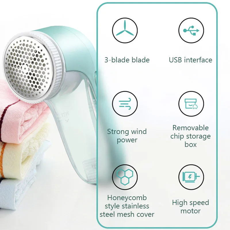 USB Clothes Electric Lint Remover Home Portable Hairball Trimmer Fluff Pellet Fabric Shaver For Clothing Fuzz Removing Machine