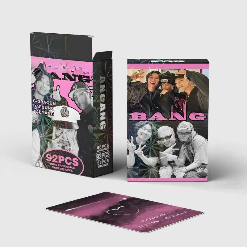 KPOP 한국어 아이돌 G-Dragon 컬렉션 사진 카드 스티커 카드 양면 LOMO 카드 2025 새로운 고화질 사진 카드 선물