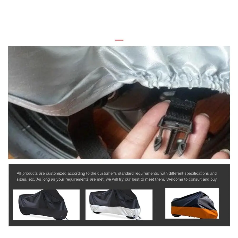 Strong Toughness Motorcycle Cover Anti-UV Sunshine Block Motorbike Rain Cover Anti Theft Lock Hole Cover Firmly