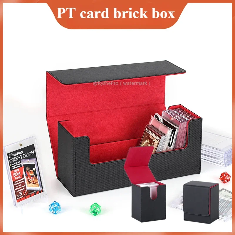 Premium Trading Cards Storage Box Large Capacity Card Case Holds 37+ Card Bricks for MTG YuGiOh Cards with Strong Magnet Closure