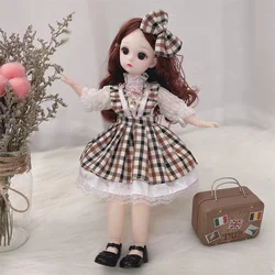 30CM 1/6 BJD Doll3D Eyes 23 Joints High Temperature Hair 6 Point High Quality Girl Toys Doll For Friend Holiday Gift