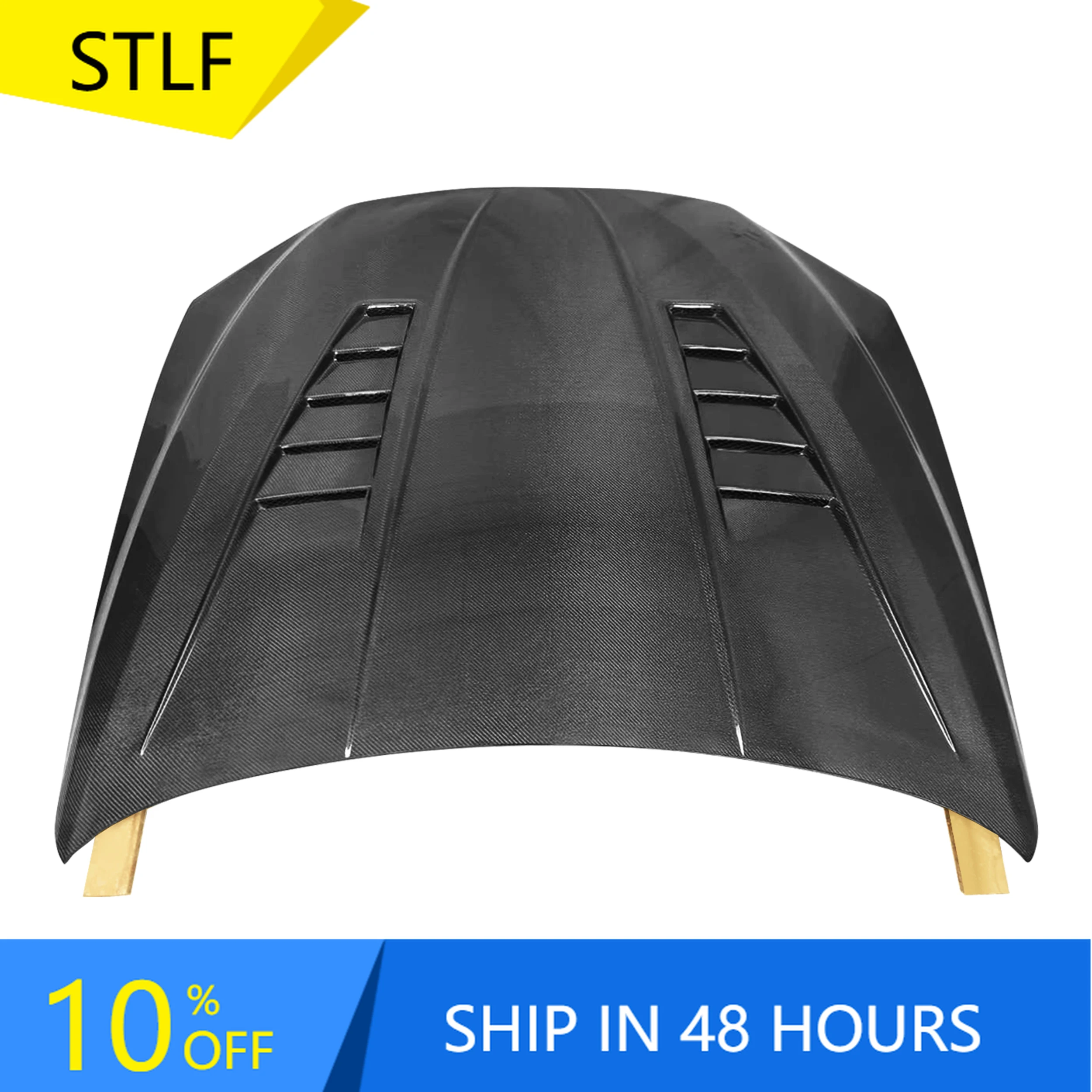 

STLFHigh qualityHigh Quality Single Side Carbon Fiber Front Hood Engine Bonnet for BMWs 6 Series F06 F12 F13 M6 2012-2017 Replac