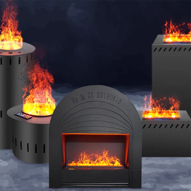 150 سنتيمتر أو 60 بوصة بخار الماء ضباب بخار الماء ثلاثية الأبعاد Led لهب النار تأثير البخار الزخرفية لهب الموقد الكهربائي لغرفة المعيشة