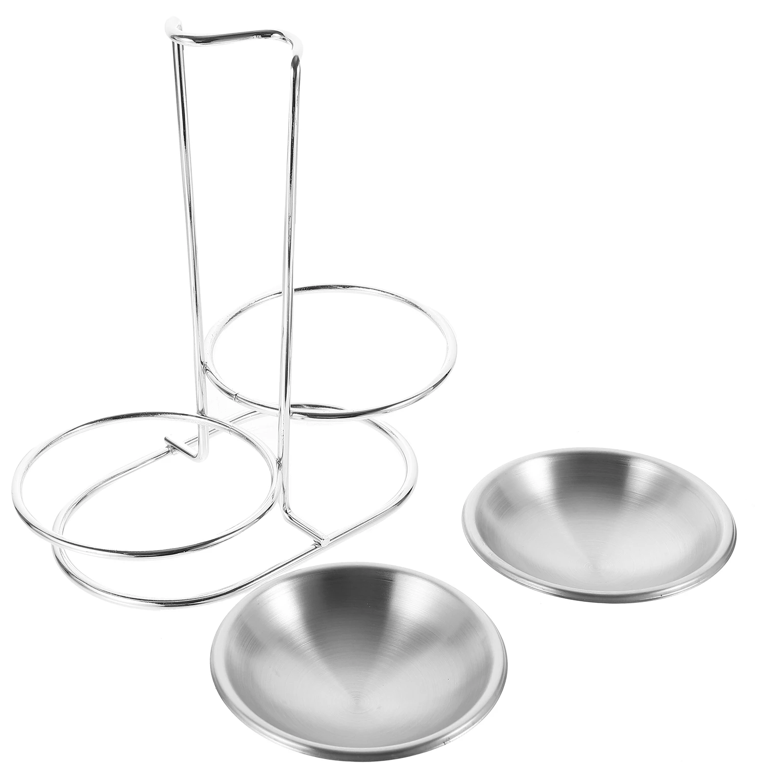 

Stainless Steel Ladle Rest Spoon Holder Double Circle Design Soup Scoop St Kitchen Tool Rack Easy Clean Silver Color