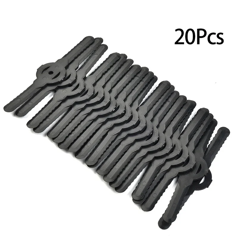 20Pcs Plastic Grass Trimmer Blades Replacement Parts for Cordless Electric Strimmer Garden Cutting Tool