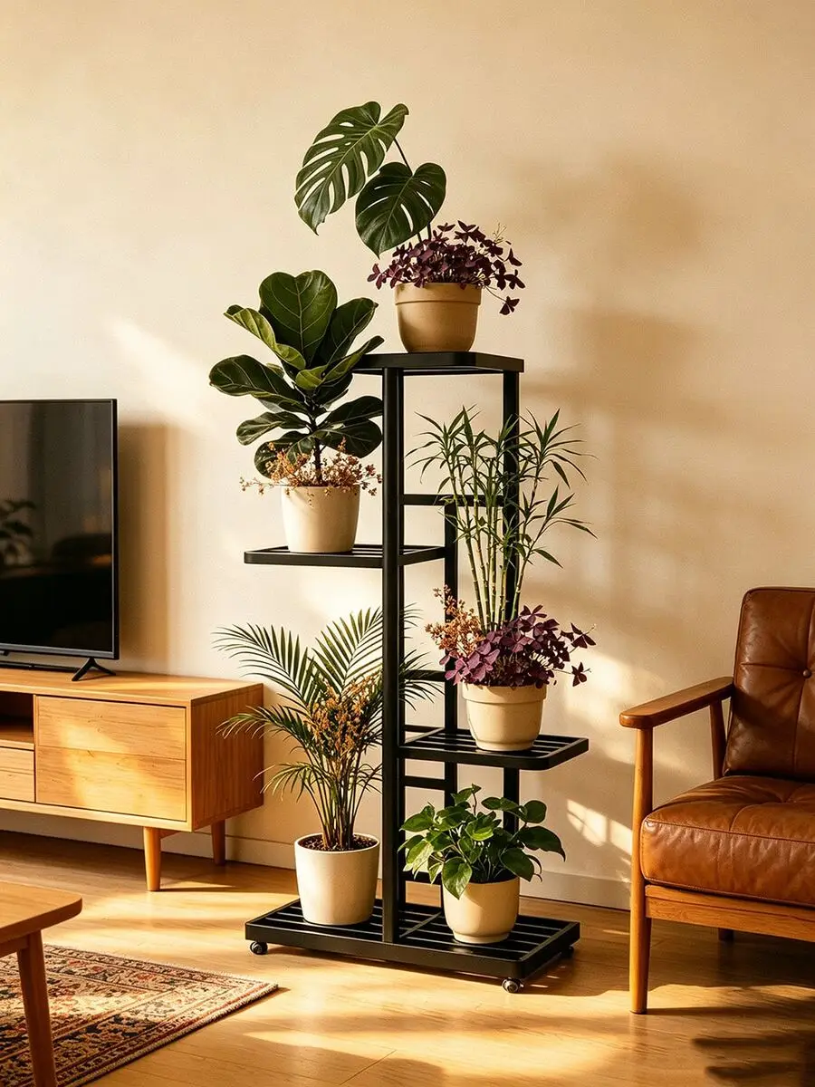 Multi-Tier Plant Stand - Multiple Sizes Available Home Gardening Decor & Plant Storage Rack Creative Flower Pot Storage Rack Wit