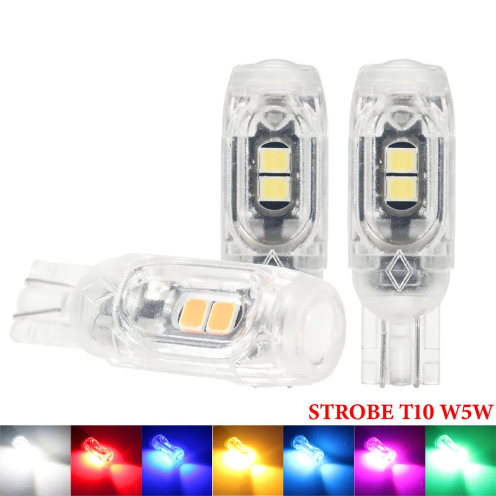 

Сверхъяркая Светодиодная лампа t10 canbus 194 168 5w5 led t10 с автоматическим оформлением, угловая лампа, стробоскопический сигнал, светодиодная лампа заднего хода
