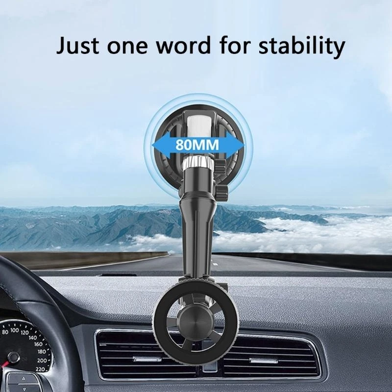 Portable Secure Car Phone Bracket Holder with Vacuum Suction for Navigation Video Calls Safe Driving Experience