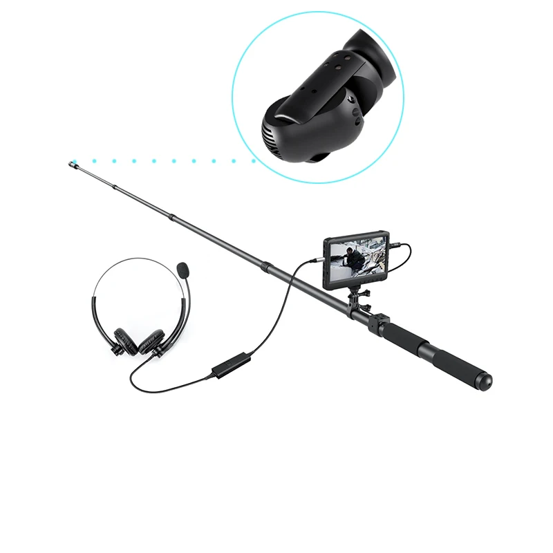 360 Degree Panorama View Camera In Visual Search Telescopic Pole Rescuing Security System Audio Video Talk-back Life Detector