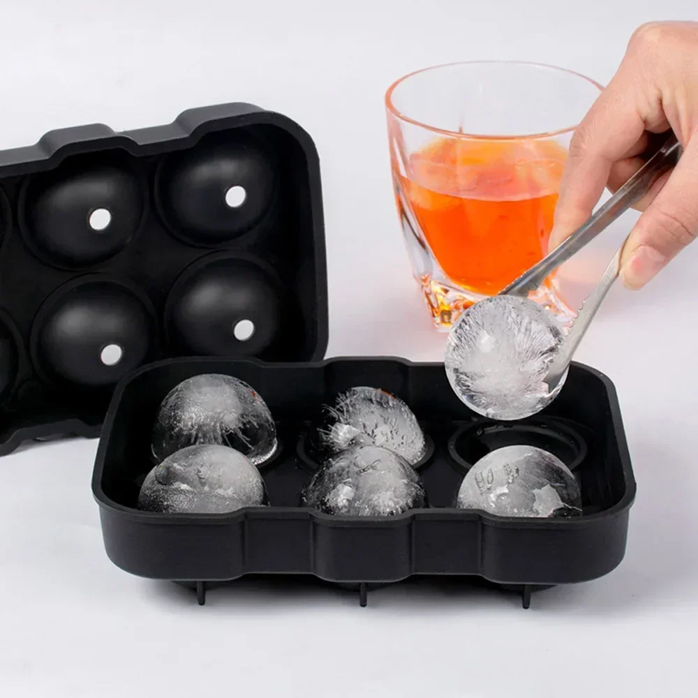 4/6/8 Grid Ice Cube Silicone Molds Ice Cube Maker Square Tray Mold Ice Ball Maker Ice Cube Tray with Lid for Whiskey Ice Mould