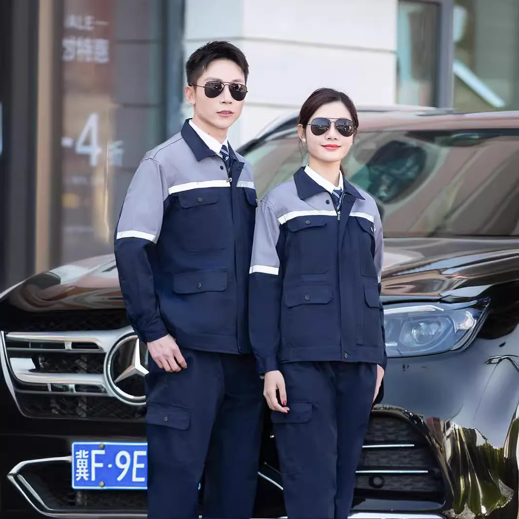 Long-sleeved work clothes men's suits wear-resistant tops auto repair welding work clothes labor protection clothing factory