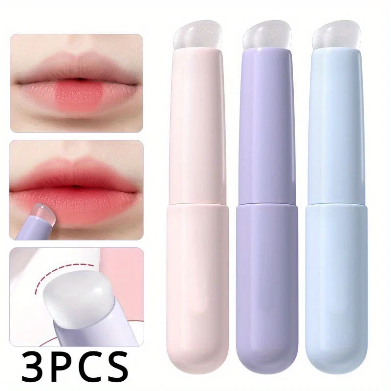 Silicone Lip Brush with ABS Handle, Portable Applicator