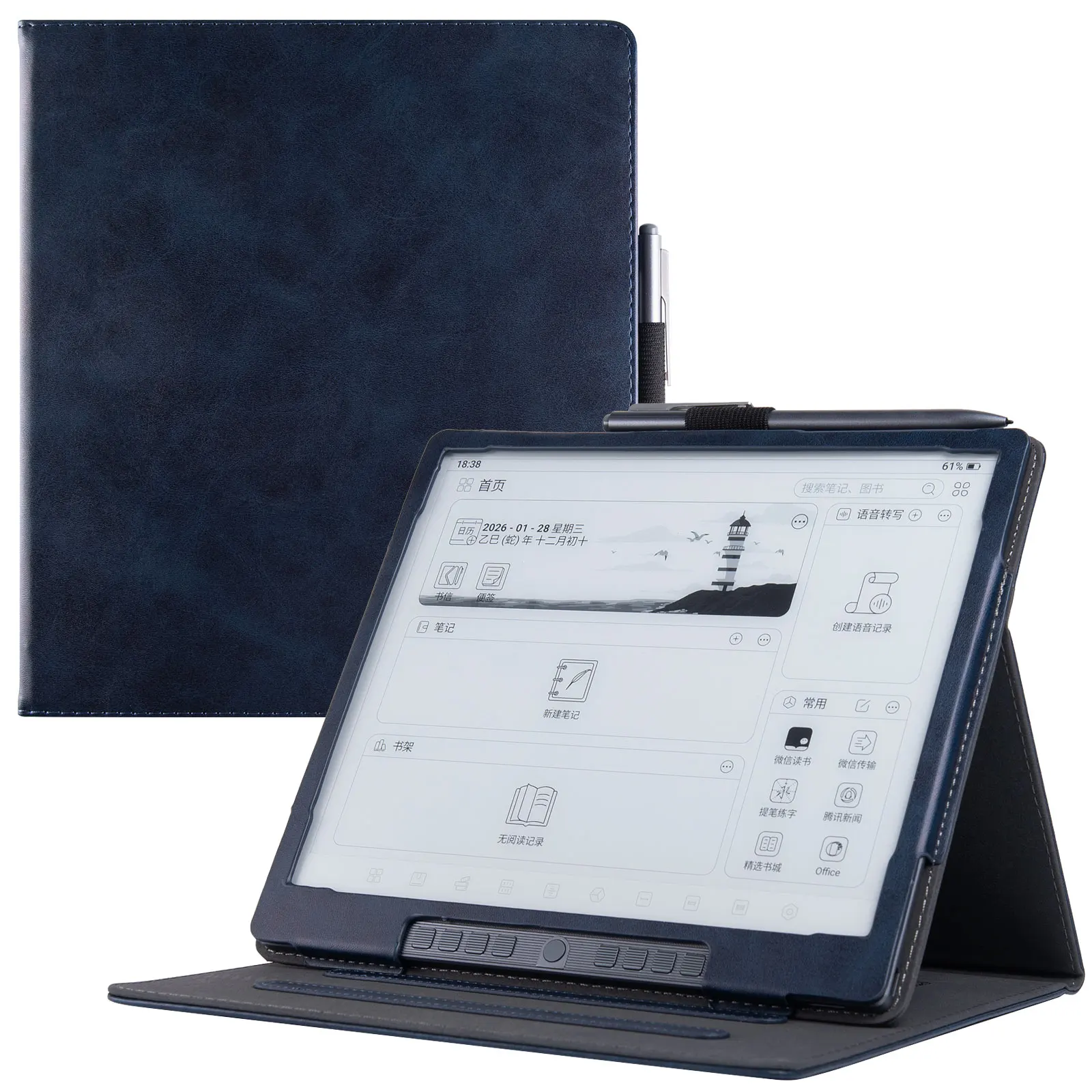 Case for Penstar eNote 2 Paper Tablet,PU Leather Protective Folio Cover with Auto Sleep/Wake,Multiple Viewing Angles Stand Cover