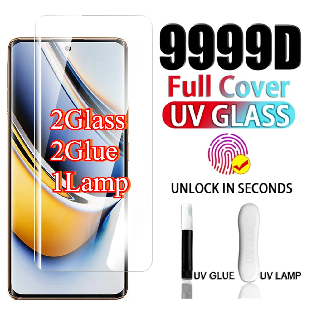 Full Glue 3D Curved UV Tempered Glass For Realme 11 10 Pro 11Pro Plus HD Screen Protector Narzo For Realme Narzo 60 Pro 9H Glass